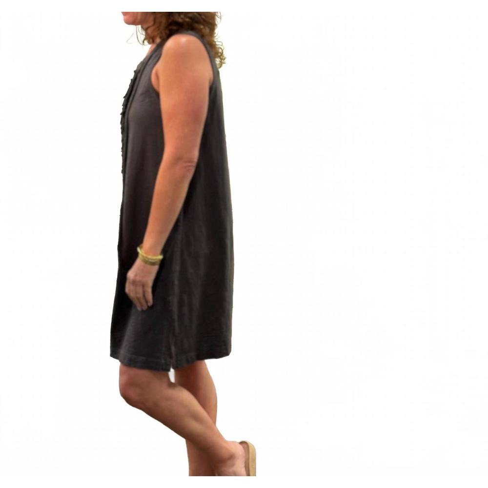 NEW DYLAN women's ruffle pintuck dress in carbon - Picture 3 of 4